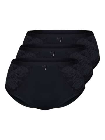 Sassa 3er Pack high waist brief in Black