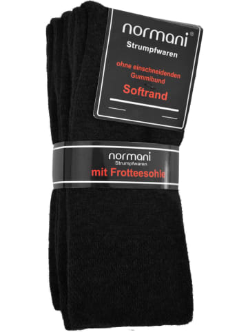 normani 6 Paar Komfortsocken mit Softrand und Frotteesohle in Schwarz