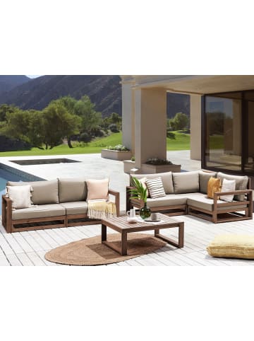 Beliani 3-tlg Sitzgruppe TIMOR in Braun/Grau/Beige