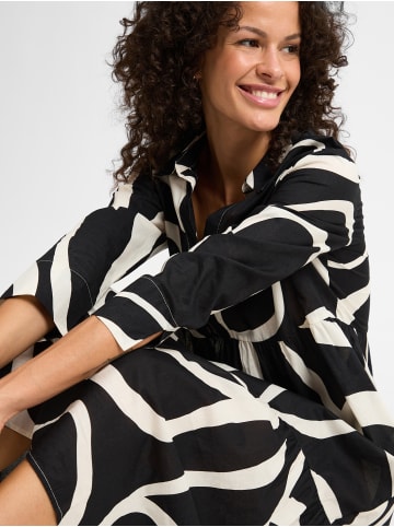 OPUS Kleid Werano flow in schwarz weiß - 0001