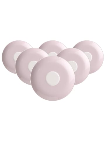 Villeroy & Boch 6er Set Cappuccinountertassen Rose Garden in ø 17,4 cm in rosa