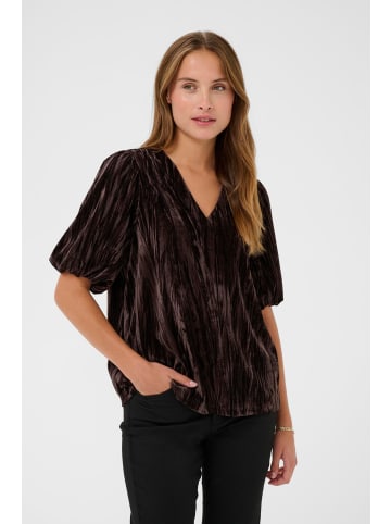 Kaffe Kurzarm-Bluse KAelva Regular fit in Black Coffee