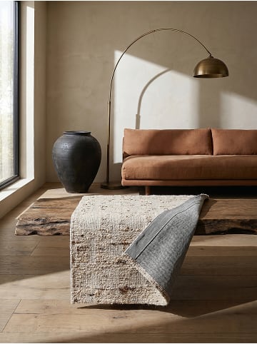 KADIMA DESIGN Flachgewebe-Teppich Handgewebt ELIN Geometrisch 65% Wolle Pflegeleicht in Natur