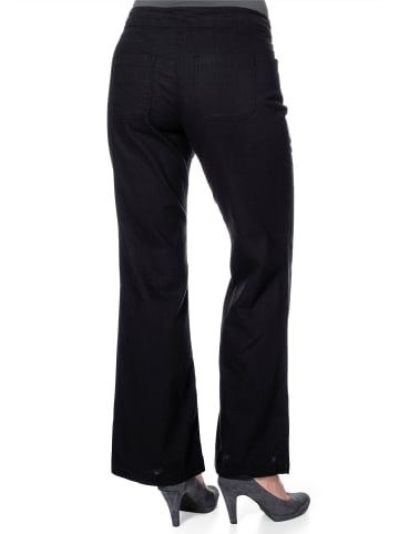 sheego Leinenhose in schwarz