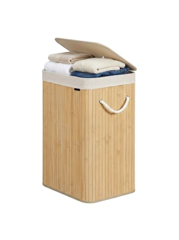 SONGMICS Wäschekorb Ronex in Naturfarben - (B)30 x (H)61 x (T)40 cm