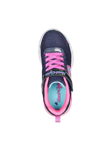 Skechers Sneaker "FLUTTER HEART LIGHTS BRING SPARKLE" in Marineblau / Mehrfarbig