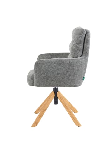 DUBI Möbel 2er-Set: Bürostuhl Mika-Tesa in Grau - (B)59 x (H)95 x  (T)66 cm