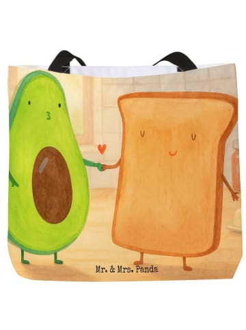 Mr. & Mrs. Panda Strandtasche Avocado Toast Design ohne Spruch in Weiß