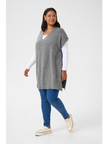 KAFFE curve Poncho KCannett Loose fit in Dark Grey Melange