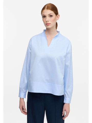 Eterna Twill Tunika mit Kelchkragen in Hellblau
