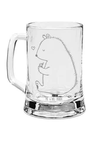 Mr. & Mrs. Panda Gravur Bierkrug Bär Marienkäfer ohne Spruch in Transparent