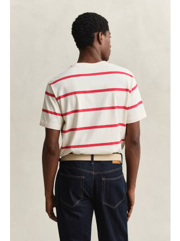 Gant T-Shirt in ecru rot