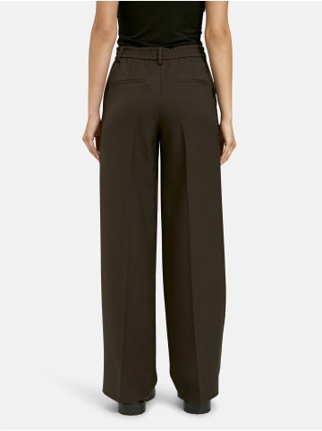 Milano Italy Pleated Wideleg Pants in Mocca