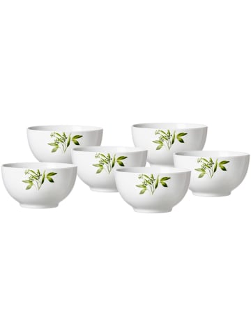 Ritzenhoff & Breker 6er Set Müslischalen Evora ø 15 cm weiß-grün in weiß-grün