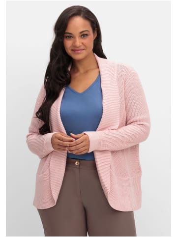 sheego Verschlusslose Strickjacke in rosenquartz