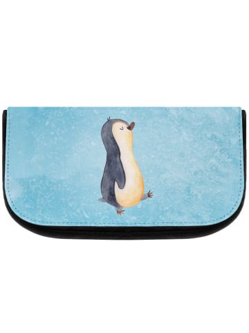 Mr. & Mrs. Panda Kosmetiktasche Pinguin marschieren ohne Spruch in Eisblau