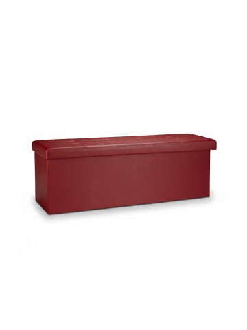 relaxdays Faltbare Sitzbank in Dunkelrot - (B)114 x (H)38 x (T)38 cm