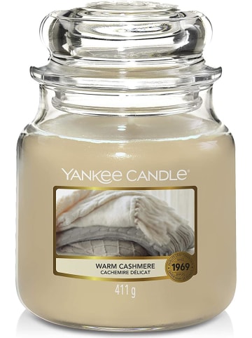 Yankee Candle Duftkerze im Glas Warm Chashmere Brenndauer bis zu 90 Stunden in Hellbraun