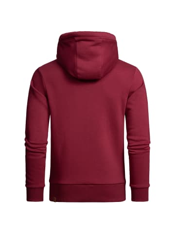 Amaci&Sons Kapuzenpullover mit Plüsch-Kapuze YONKERS in Bordeaux