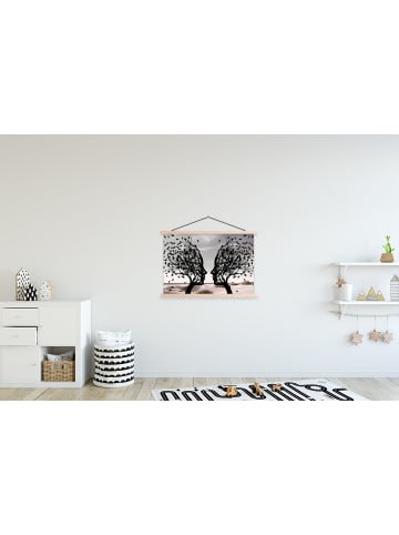 MuchoWow Poster mit Leiste Gesichtsbaum