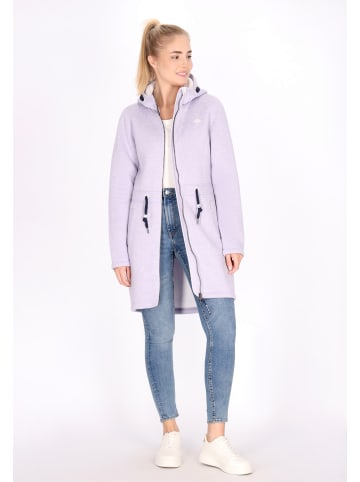Schmuddelwedda Damen Strickfleecemantel in Grauviolett Melange