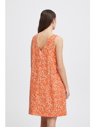 ICHI Kleid IHAYA Regular fit in Coral Rose Leo Aop