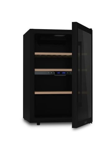 Les Petits Champs Weinkühlschrank 62 Flaschen CAVCDB62 Schwarz, Energieklasse G, Anti-UV, LED