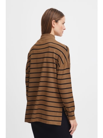 b. young BYMMMORLA LOOSE TURTLENECK - loose fit in Military Olive Mix