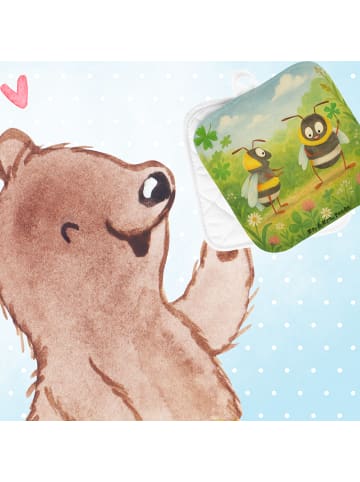 Mr. & Mrs. Panda Topflappen Hummeln Kleeblatt Design ohne Spruch in Weiß