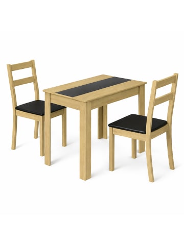 VCM Esstisch Küchentisch B. 80 x T. 50 cm Disalo in Honig-Eiche / Anthrazit