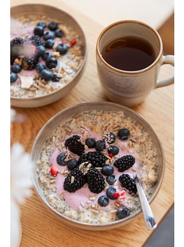 gipfelstück Schüssel-Set, Steinzeug Nebelwald in Beige