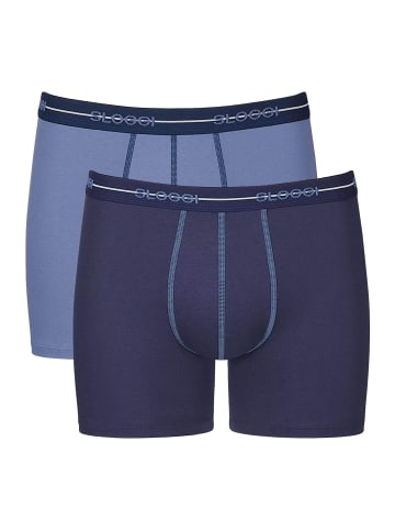 Sloggi Boxershort 2er Pack in Dunkelblau/Blau