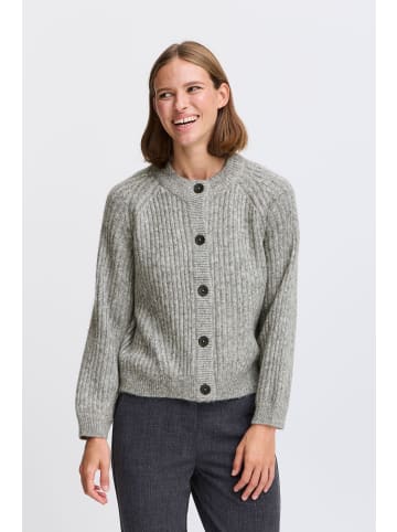 b. young Strickjacke BYNELLO Straight fit in Mid Grey Melange