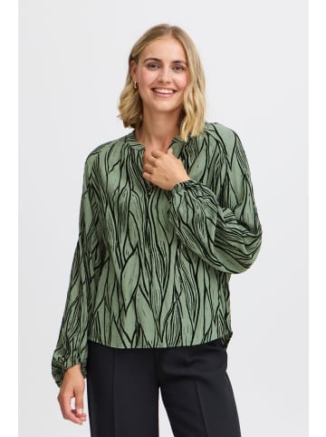 Fransa Langarmbluse FRJULL BL 1 20614545 schicke Bluse mit Muster in Grün
