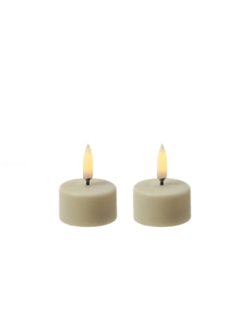 Uyuni 2x LED Teelicht Thea Uyuni mit Timer Batterie bis 400 Std. D: 4cm in creme