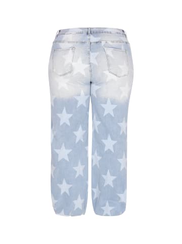 Swirly Women Plus Size Pants in light blue