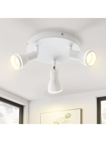 ZMH Deckenleuchte in weiß 3-flammig GU10 moderne Deckenspots Max.25W