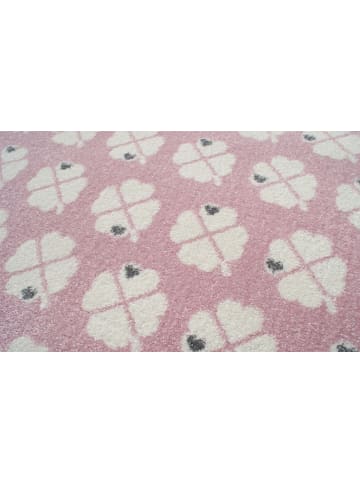 Happy Rugs Kinderteppich KLEEBLATT in Rosa