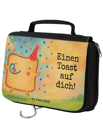 Mr. & Mrs. Panda Kosmetiktasche Toast Party Design mit Spruch in Weiß