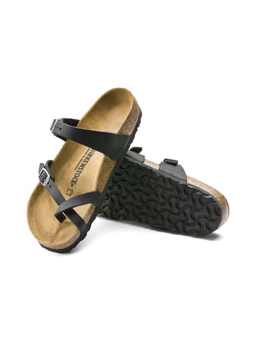 Birkenstock Zehentrenner Mayari Fettleder in Schwarz