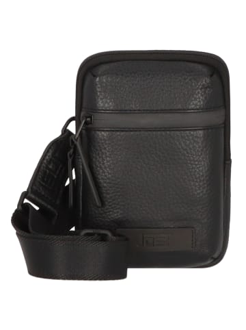 Jost Stockholm Umhängetasche Leder 13 cm in schwarz