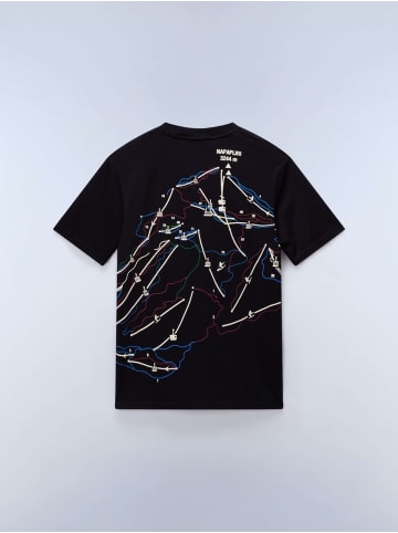 Napapijri T-Shirt "S-Fiemme Ss" in Schwarz