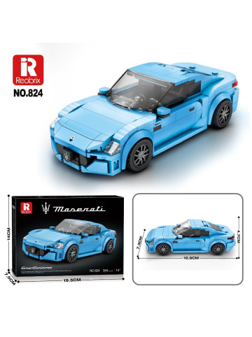 Reobrix 824 Maserati GranTurismo 2024 Sportwagen Klemmbaustein 384 Blau