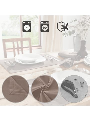 Erwin Müller Tischset 2er-Pack Madrid in taupe