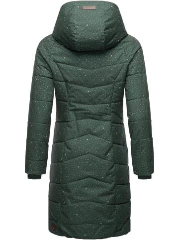 ragwear Steppmantel Dizzie Coat Print in Dark Green