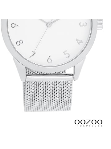 Oozoo Analog-Armbanduhr Oozoo Timepieces silber groß (ca. 40mm)