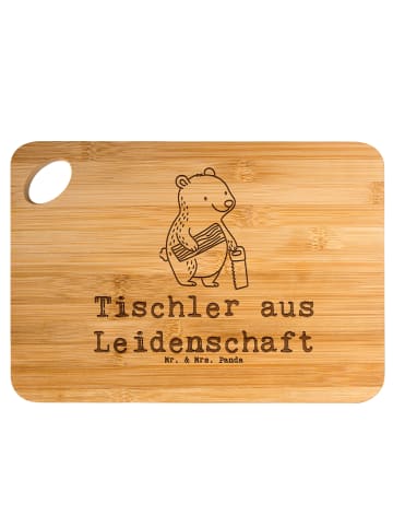 Mr. & Mrs. Panda Hackbrett Tischler Leidenschaft mit Spruch in Braun