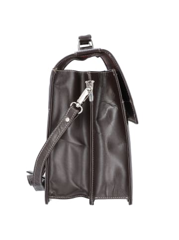 Alassio Monaco Aktentasche Leder 38 cm Laptopfach dunkelbraun-antik
