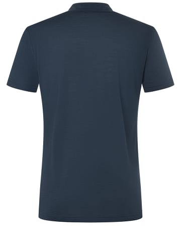 super.natural Merino Poloshirt in blau