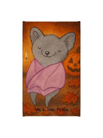 Mr. & Mrs. Panda Gästehandtuch Fledermaus Chillt Design ohne Spruch in Weiß